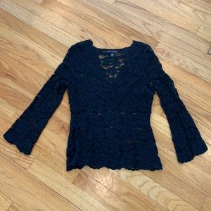 Banana Republic lace peplum top sx xs